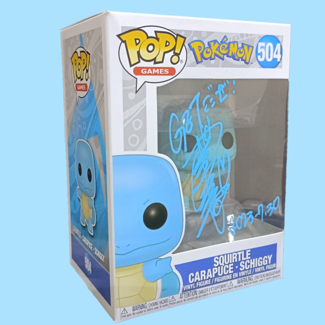 POP! 504 SQUIRTLE CARAPUCE SHIGGY signed by RICA MATSUMOTO with COA
